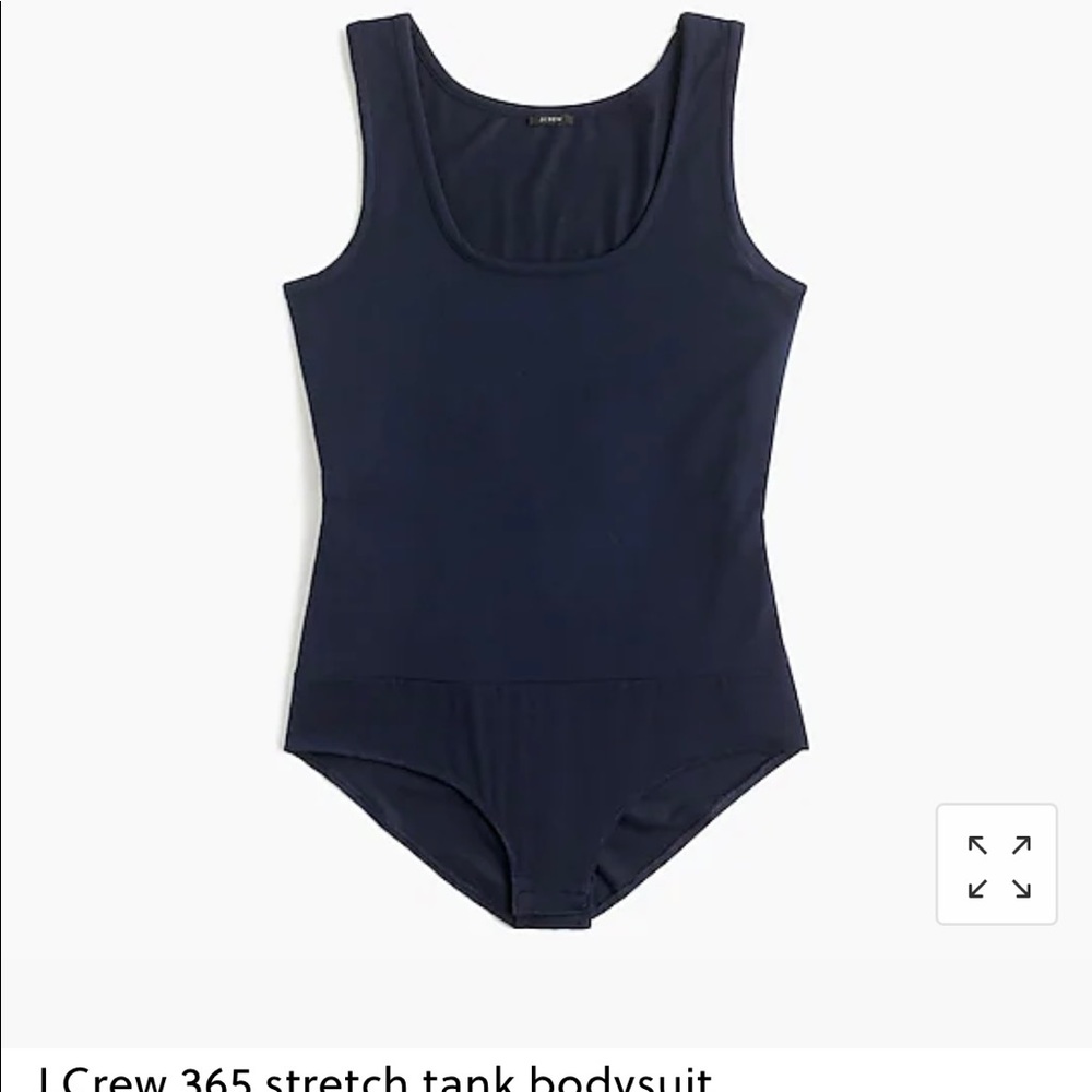 jcrew 365 stretch tank  bodysuit size small navy